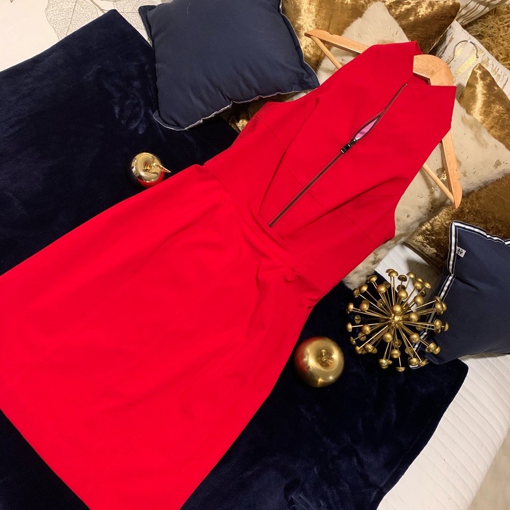 Brilliant Red Sleeveless Marc New York Dress